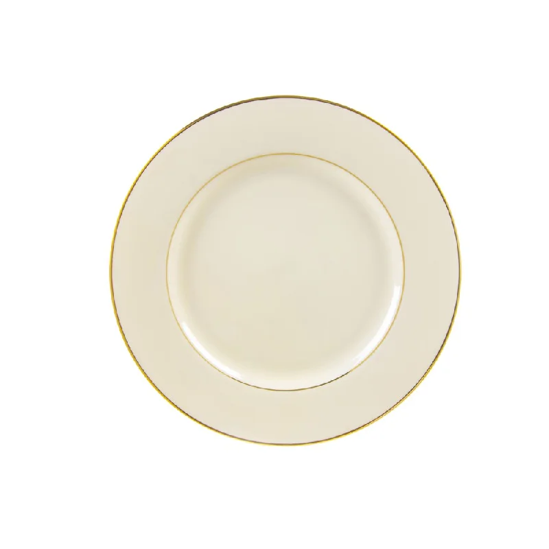 stylish ceramic bowls for meals -10 Strawberry Street Cream Double Gold Salad/ Dessert Plate (Set of 6)