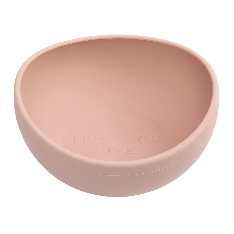 durable glassware for restaurants -FuzzYard Life Silicone Dog Bowl Soft Blush Small