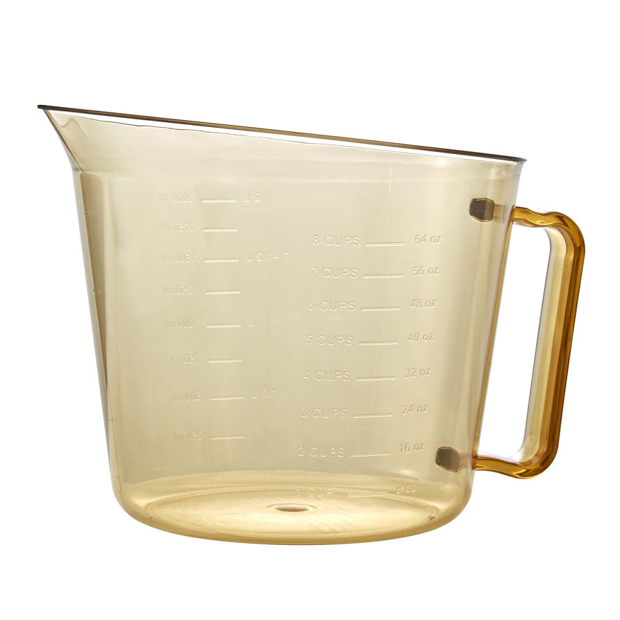 large ceramic coffee mugs for tea -Cambro 200MCH150 High Heat Measuring Cup, Amber, 2 qt.