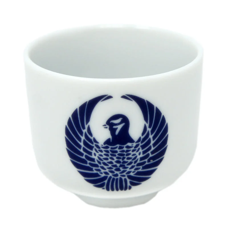 best mugs for coffee lovers -Sake Cup Family Crest Tsurumaru