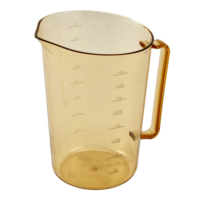 insulated coffee cups for office -Cambro 400MCH150 High Heat Measuring Cup, Amber, 4 qt.