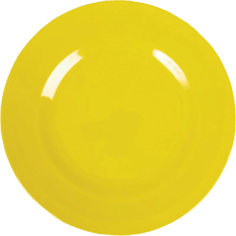 disposable serving plates for weddings -Rice DK Round Side Plate Yellow