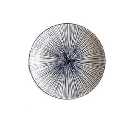 modern plates with geometric designs -Deep Dessert Plate Suzu