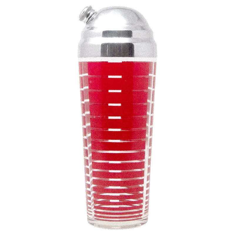 eco-friendly soup plates -Red Bars Art Deco Cocktail Shaker