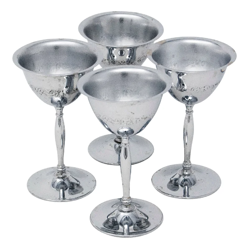 elegant ceramic dinner sets -Small Chrome Cocktail Stems