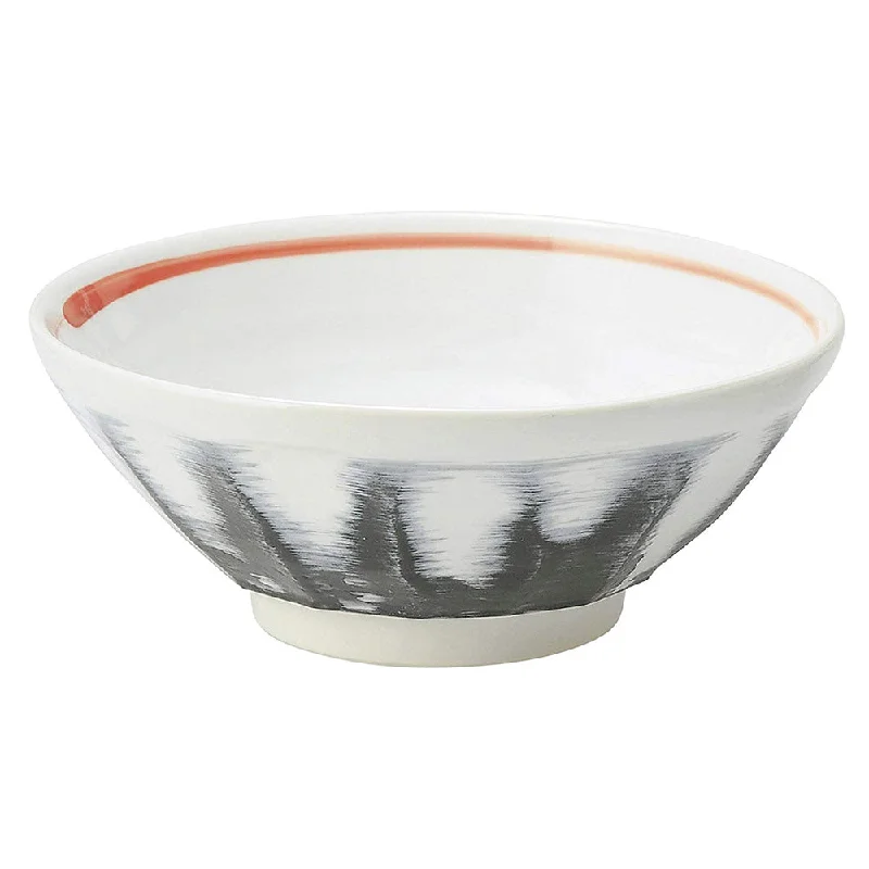 elegant serving trays with handles -48 oz Ramen, Donburi Bowl Fine Rain Motif Brush Scraped Bowl