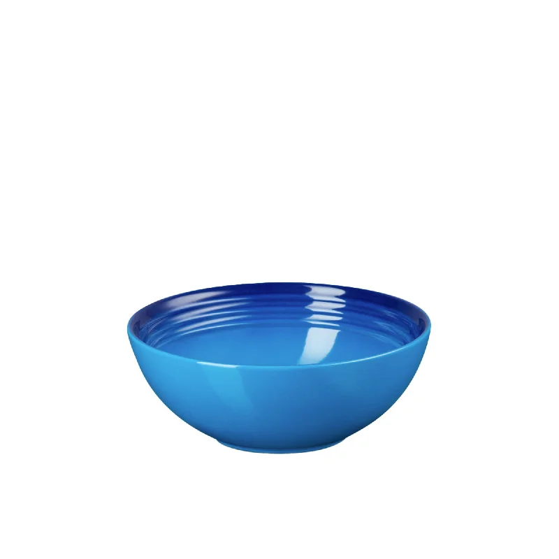 high-quality porcelain bowls -Le Creuset Stoneware Cereal Bowl 16cm Azure in Blue