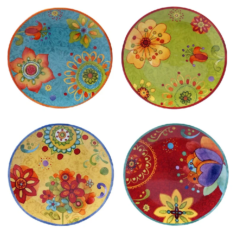 vintage-inspired dinner plates -Certified International 8.75" Salad/Dessert Plates (Set of 4)