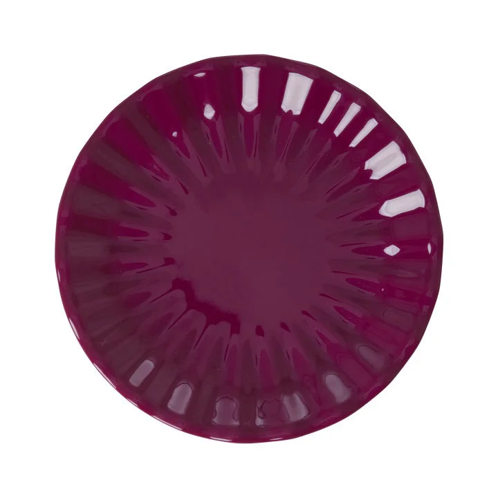 kids dinner plates for home use -Rice DK Flower Side Plate - Plum