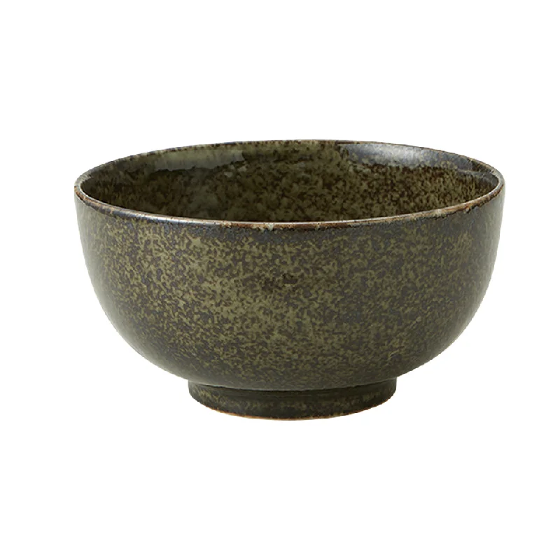 high-quality ceramic dessert plates -Dark Green Multi-Purpose Donburi Bowl - Large