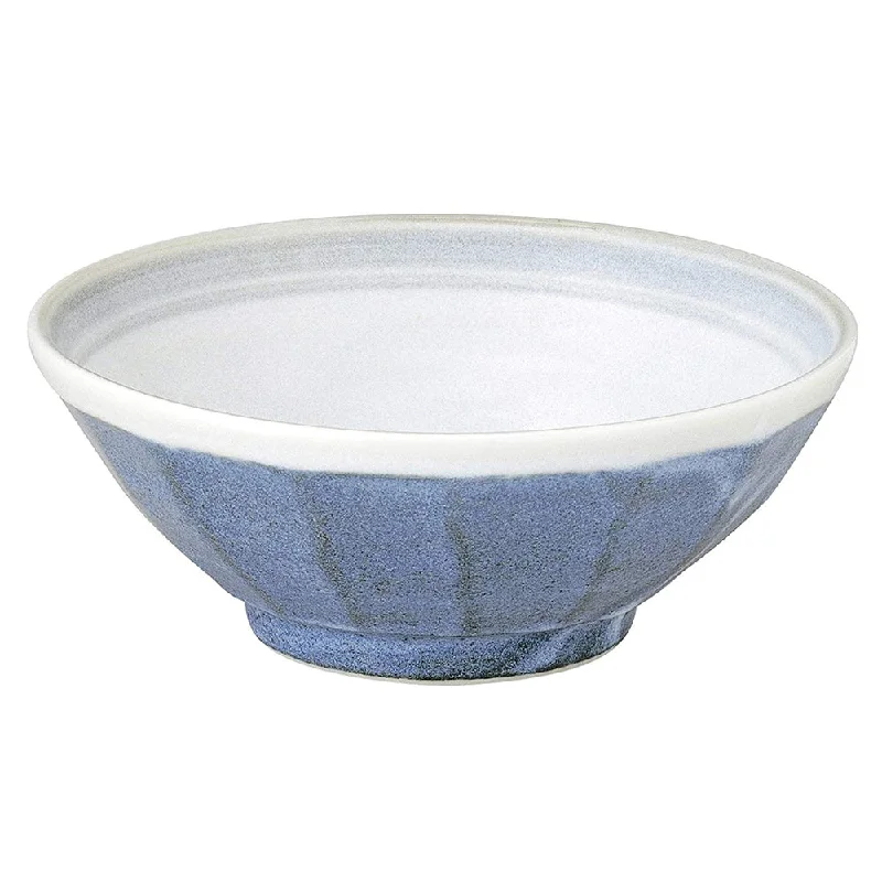 premium serving trays for catering -48 oz Ramen, Donburi Bowl Night Snow (Yukiyoi) Scraped Bowl