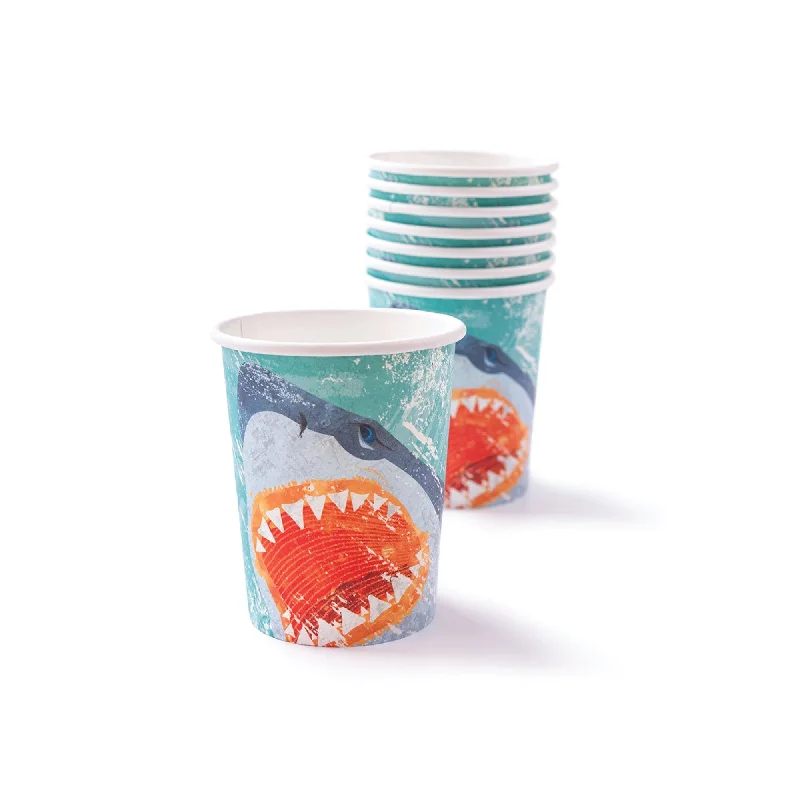 custom photo tea mugs -Jawsome Shark Paper Cups 8ct