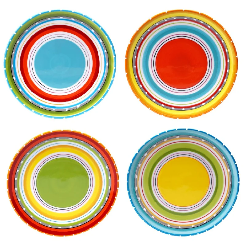 high-end wooden serving trays -Certified International Mariachi Salad/Dessert Plates (Set of 4)