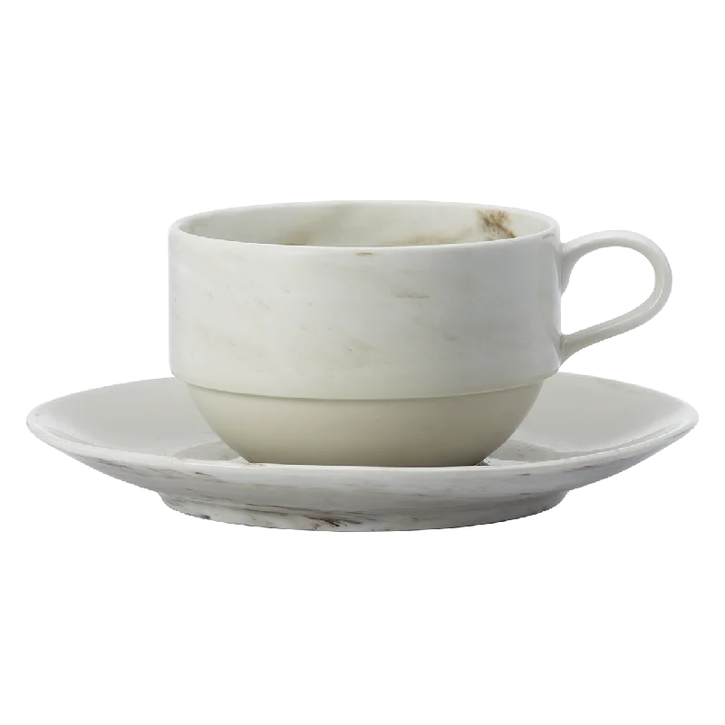 custom ceramic mugs for tea lovers -Marble - Cup & Saucer