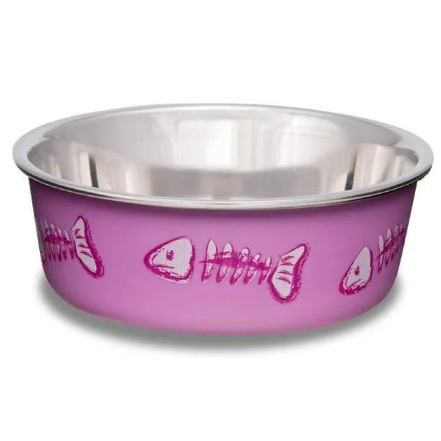 high-quality melamine dinner plates -Loving Pets Bella Cat Bowl Pink Fish Extra Small