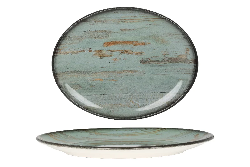 eco-friendly bamboo cups -Madera Service Plate 36x28cm - oval