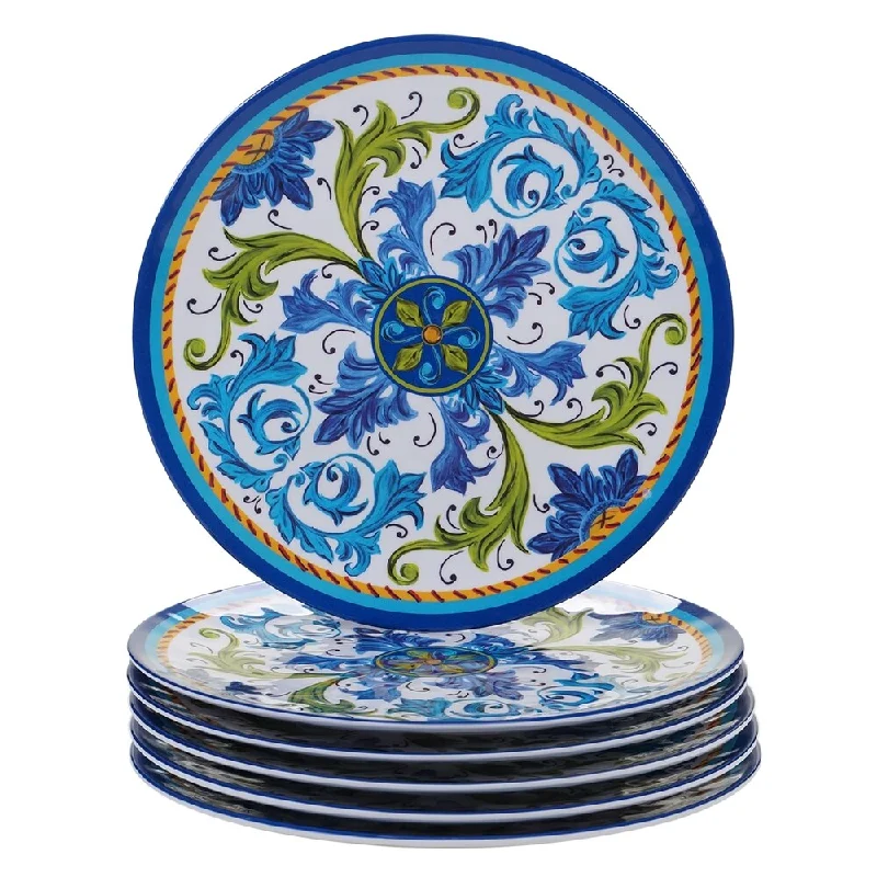 luxurious dinner cutlery -Certified International Lucca Melamine Dinner Plate (Set of 6)