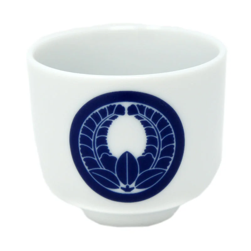 personalized glass coffee cups for wedding -Sake Cup Family Crest Agarifuji