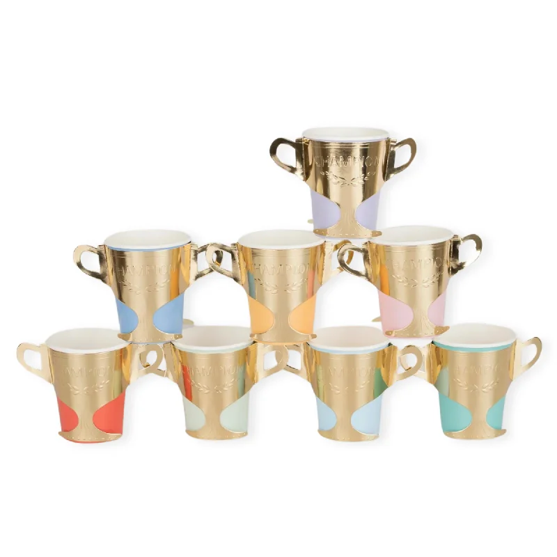 custom glass coffee cups -Champion Trophy Paper Cups 8ct