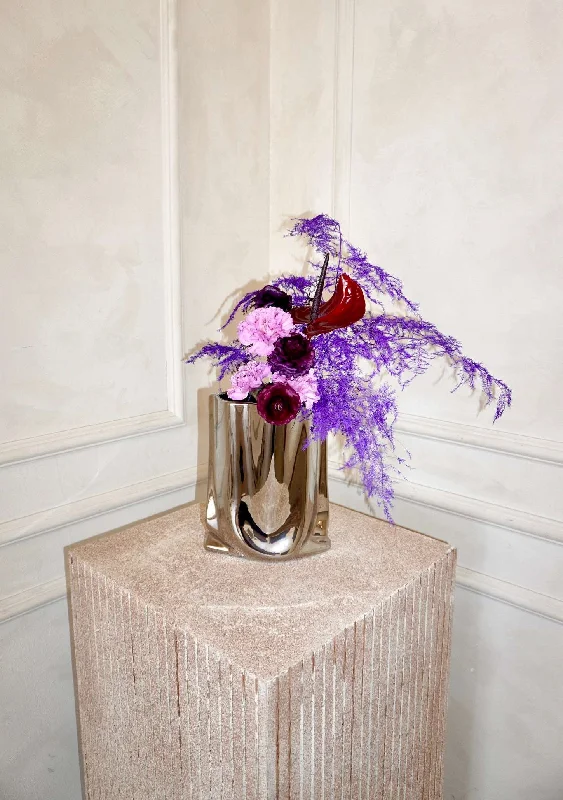 handmade decorative geometric flower vase -Esmée Mirror Vase