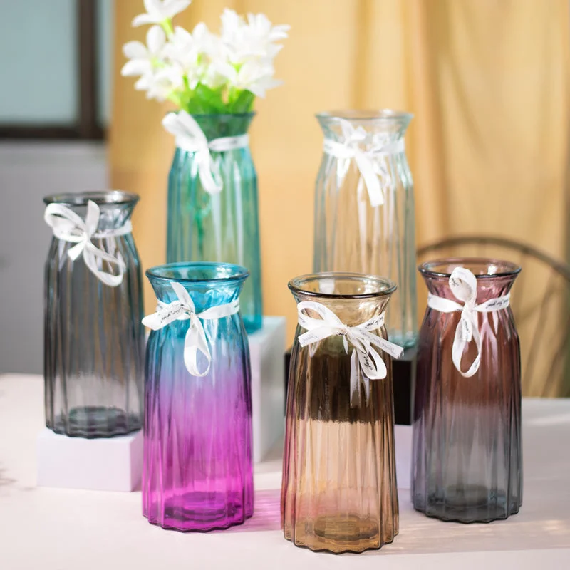 unique handmade flower jar with flowers -European Style Tall Glass Vase