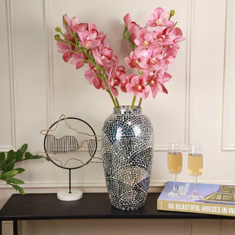 handmade geometric glass vase -Mosaic Flower Vase