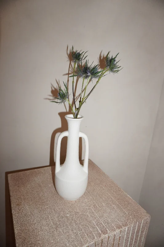 handmade decorative wooden flower vase -Maja Textured Vase