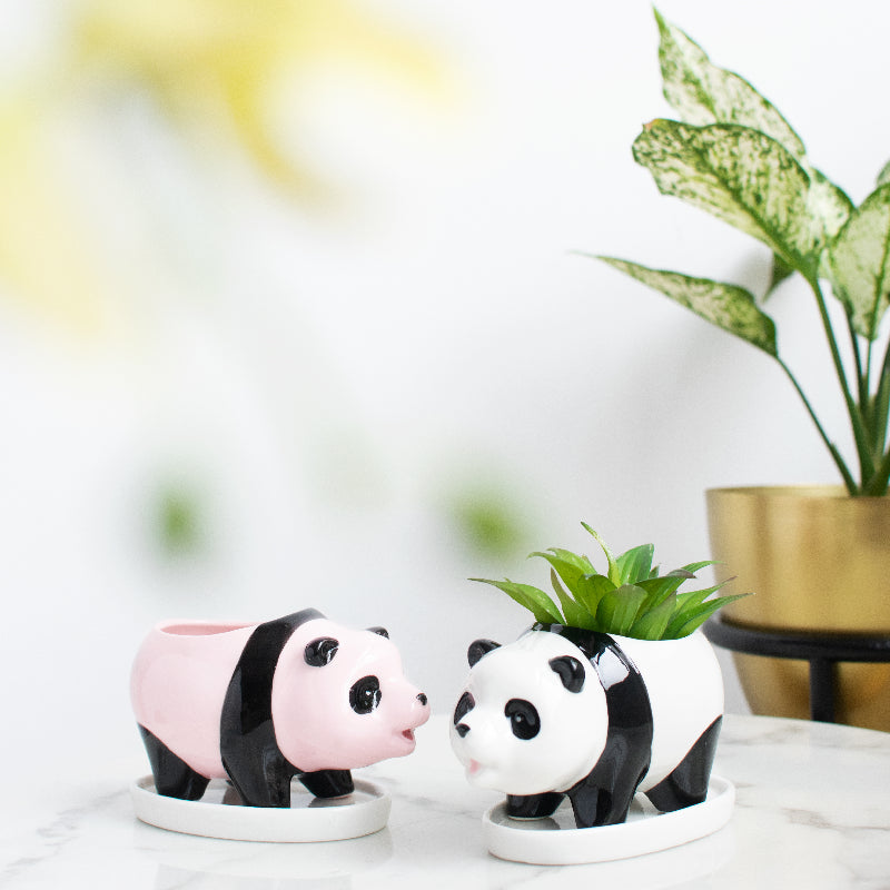 floor-standing decorative flower vase -Panda Ceramic Pot For Plants