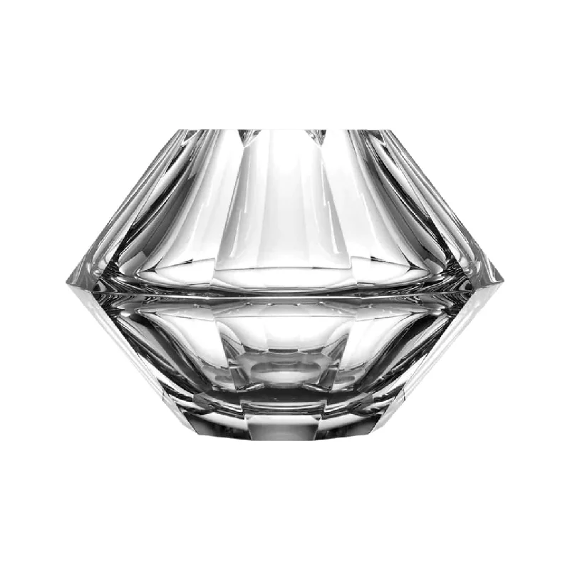 creative geometric metal flower vase -Patrimoine Facete Crystal Vase