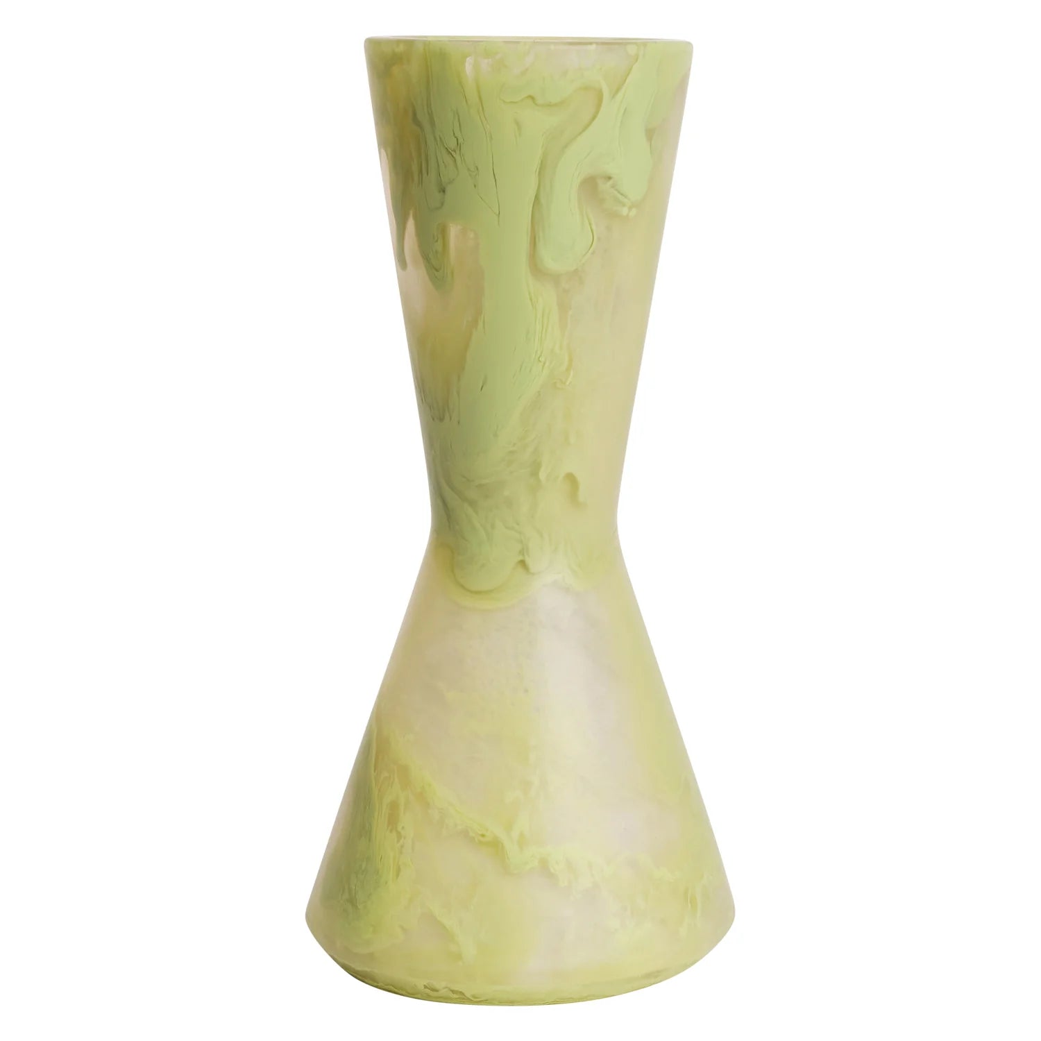 modern floor-standing geometric flower vase -Sage x Clare Elessi Vase - Pistachio