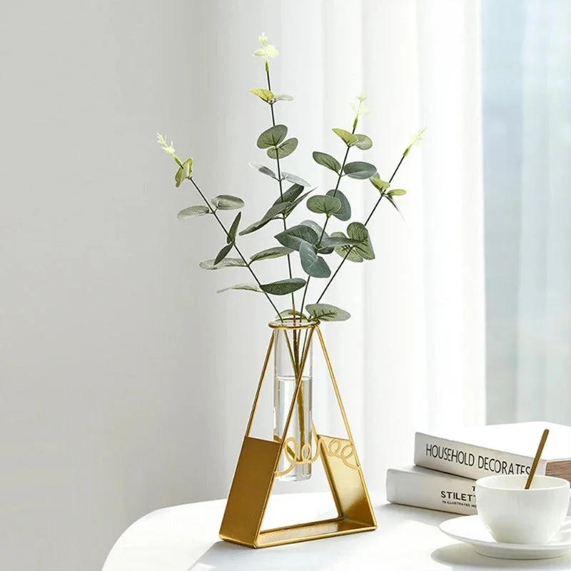 elegant decorative ceramic flower vase -Triangular Test Tube Planter