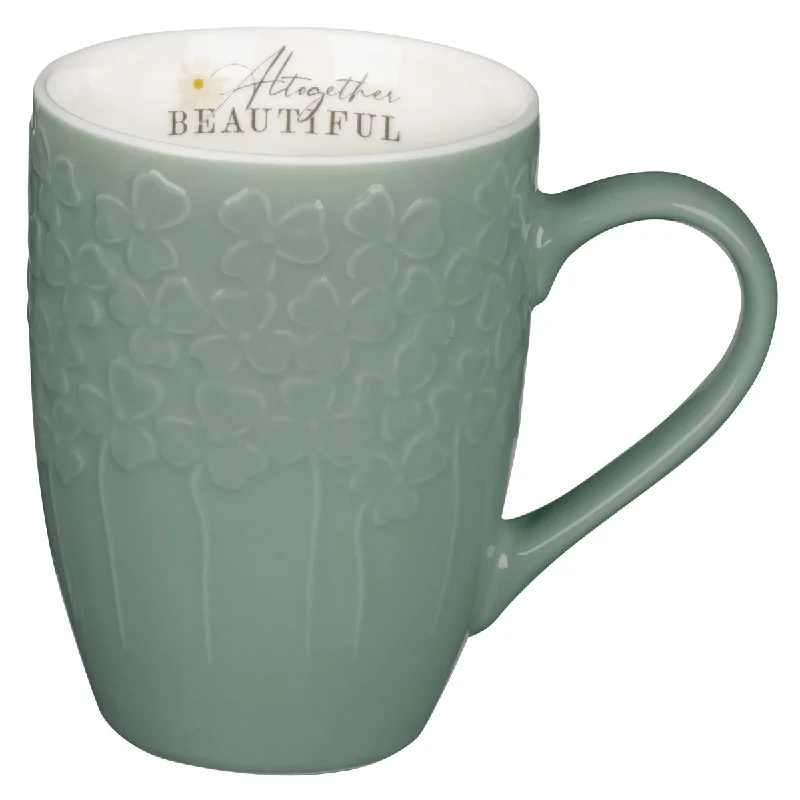 personalized funny coffee tumblers -Altogether Beautiful Green Ceramic Mug