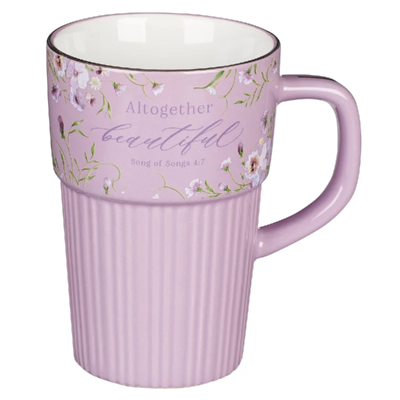 personalized photo travel mugs -Altogether Beautiful Purple Ceramic Mug