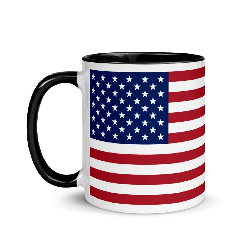 best custom travel mugs for gifts -American Flag Mug - 11 oz.