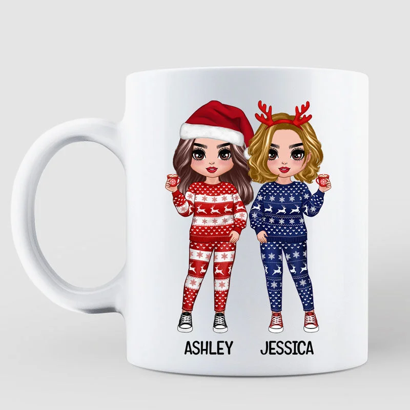 funny mugs with personalized photos -Being My Brother Sister Bestie Is The Only Gift You Need Standing Doll Personalized Mug