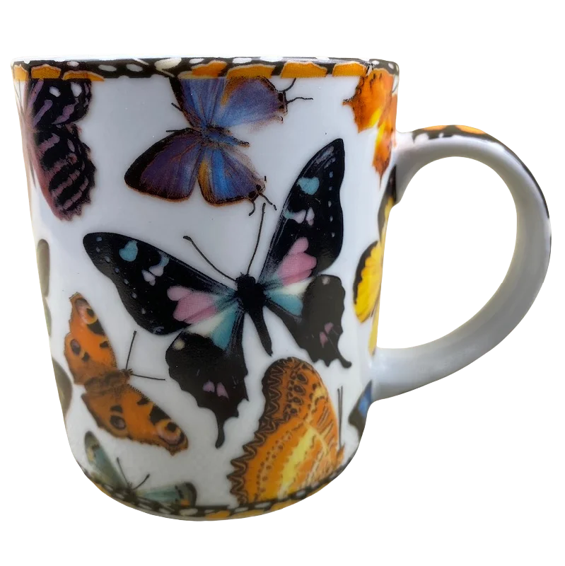 custom coffee mugs for work events -Butterflies Mug Paul Cardew