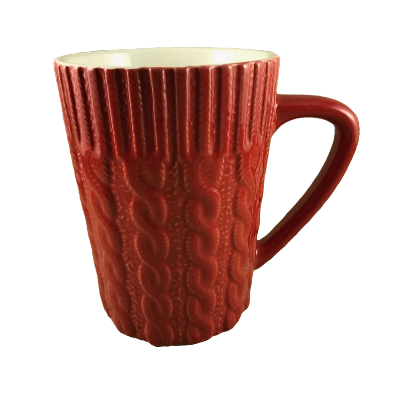 best custom coffee tumblers for camping -Cable Knit Sweater Mug Great Gatherings