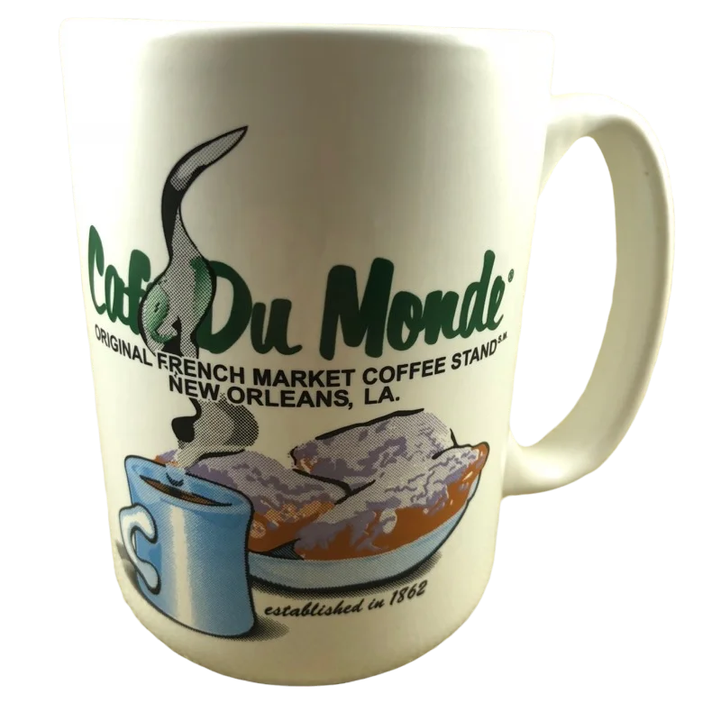 eco mugs with personalized designs -Cafe Du Monde Coffee And Beignets Tall Color Mug