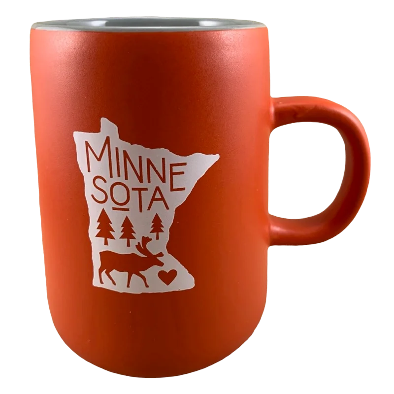 stylish custom coffee mugs -Caribou Coffee Minnesota Uffda Duck Moose Red Mug