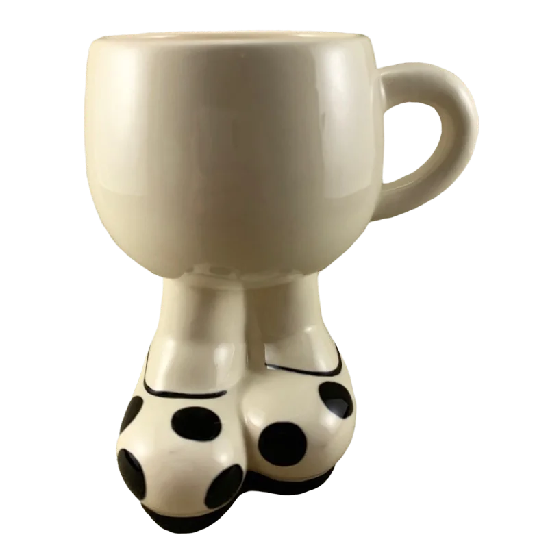 cute coffee mugs for girls -Carlton Ware Walking Ware Black Polka Dots Mug Lustre Pottery