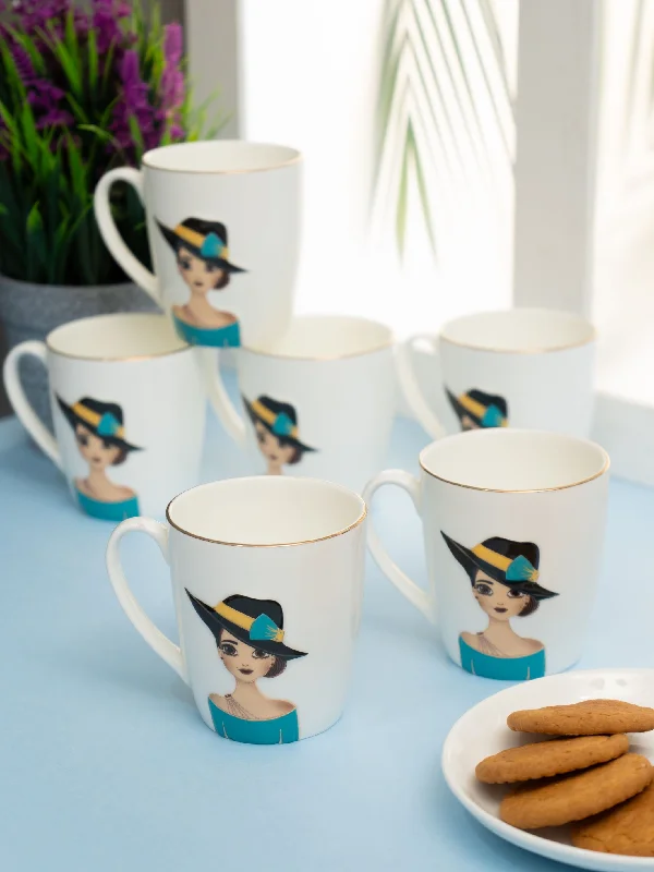 personalized ceramic mugs for family gifts -Barbie Coffee & Tea Mugs, 150ml, Set of 6 (364)