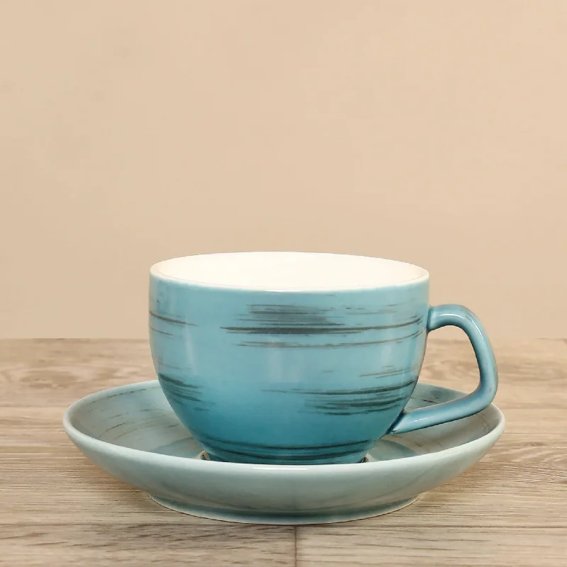 unique travel coffee mugs for camping -Cup With Saucer