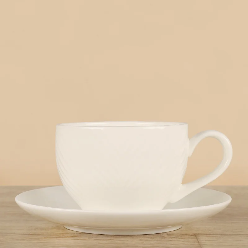 insulated tea cups with logo -Cup With Saucer