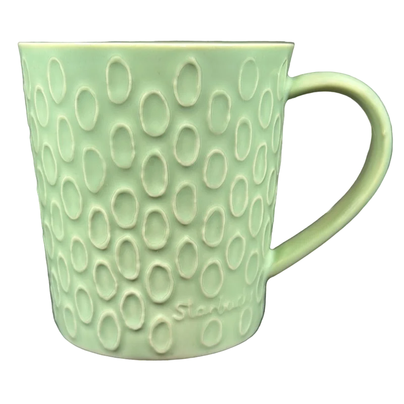 unique glass coffee tumblers -Design House Stockholm Embossed Green Ovals Mug Starbucks