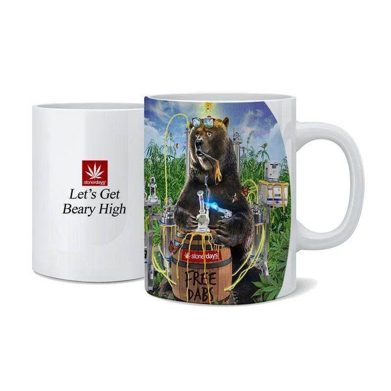 large insulated coffee mugs for gifts -FREE DABS BEAR COFFEE MUG