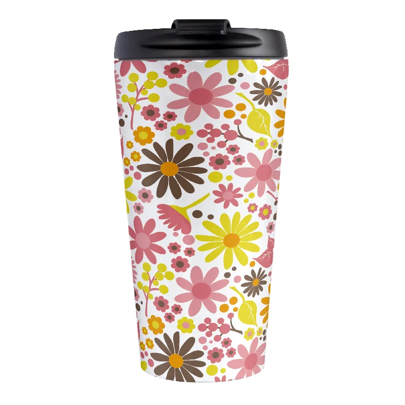 cute coffee mugs for girls -Fruity Summer Flowers Travel Mug