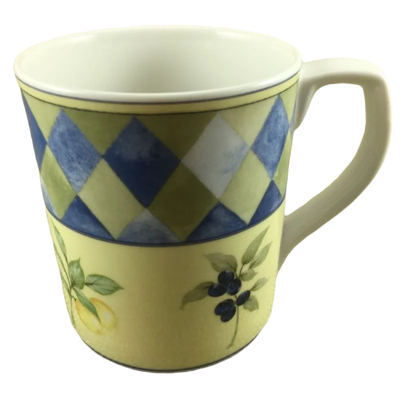 creative coffee mugs for kitchen -Carmina Lemons And Blueberries Mug Royal Doulton