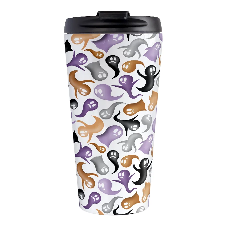 cute travel coffee tumblers -Ghosts and Spirits Halloween Travel Mug