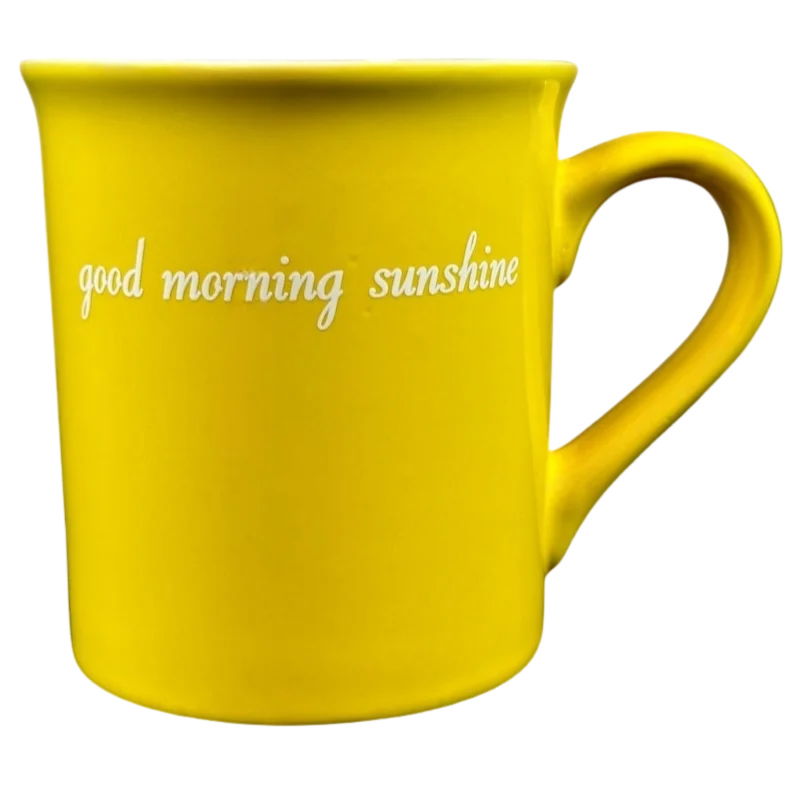 custom photo tea mugs -Good Morning Sunshine Yellow Mug With White Interior Love Your Mug