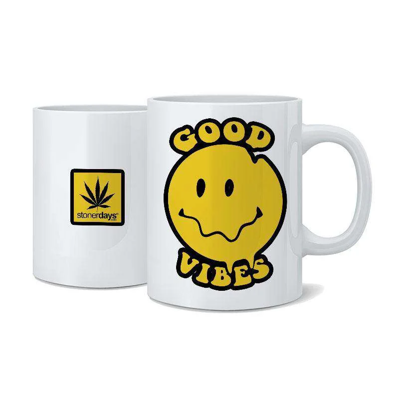 custom coffee mugs for birthday gifts -GOOD VIBES COFFEE MUG